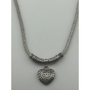 ATI ID Sterling Silver Heart Necklace Toggle Clasp
